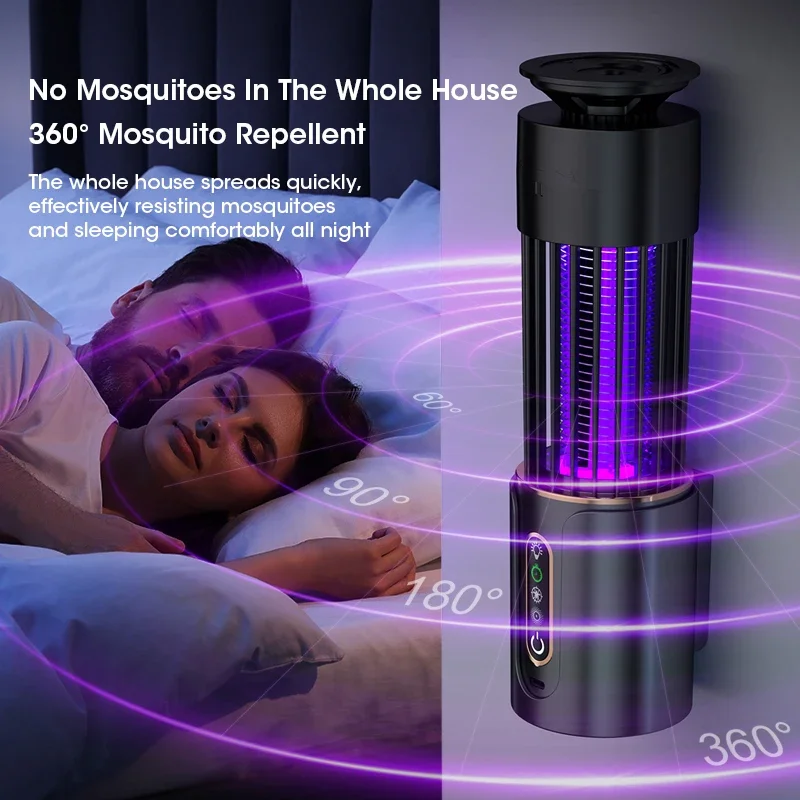 Child-safe mosquito killer lamp in nursery with soft night light